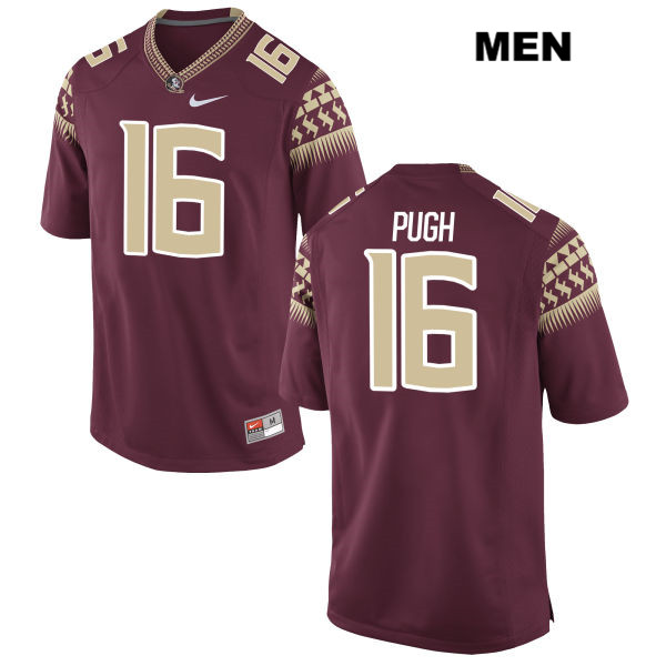 Men's NCAA Nike Florida State Seminoles #16 Jacob Pugh College Red Stitched Authentic Football Jersey YNR6669OF